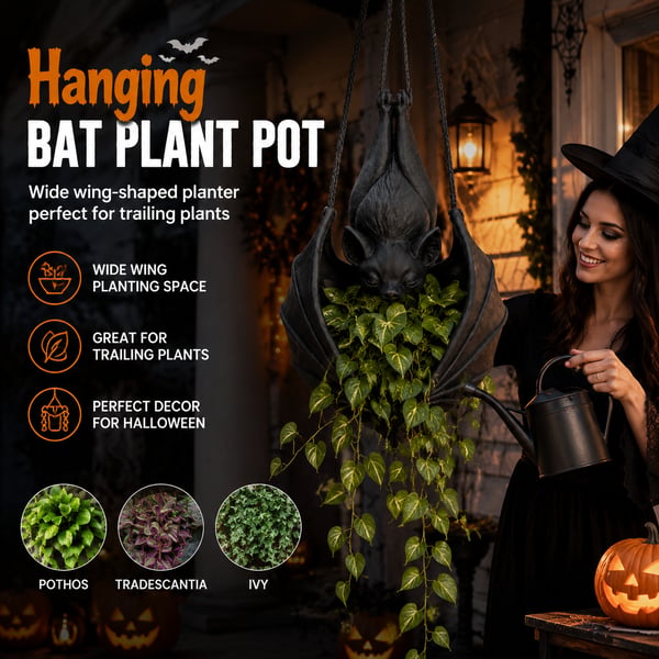 🎁Last Day 50% OFF - Hanging Bat Plant Pot