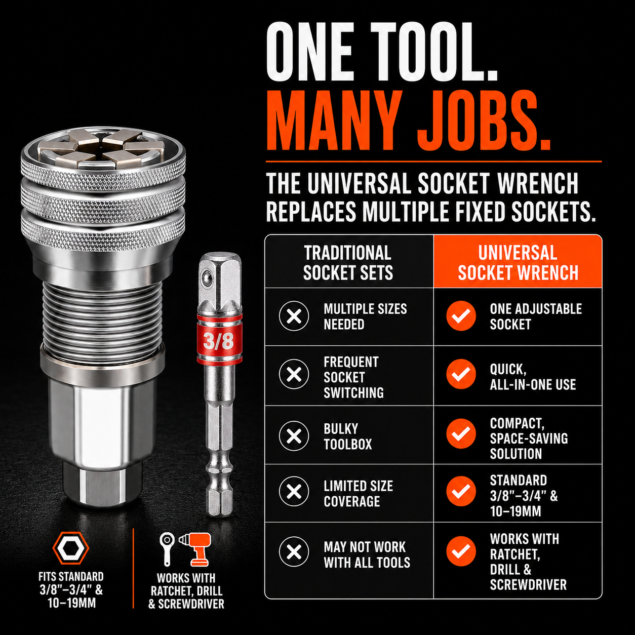 Hexa Socket™ Wrench Tool
