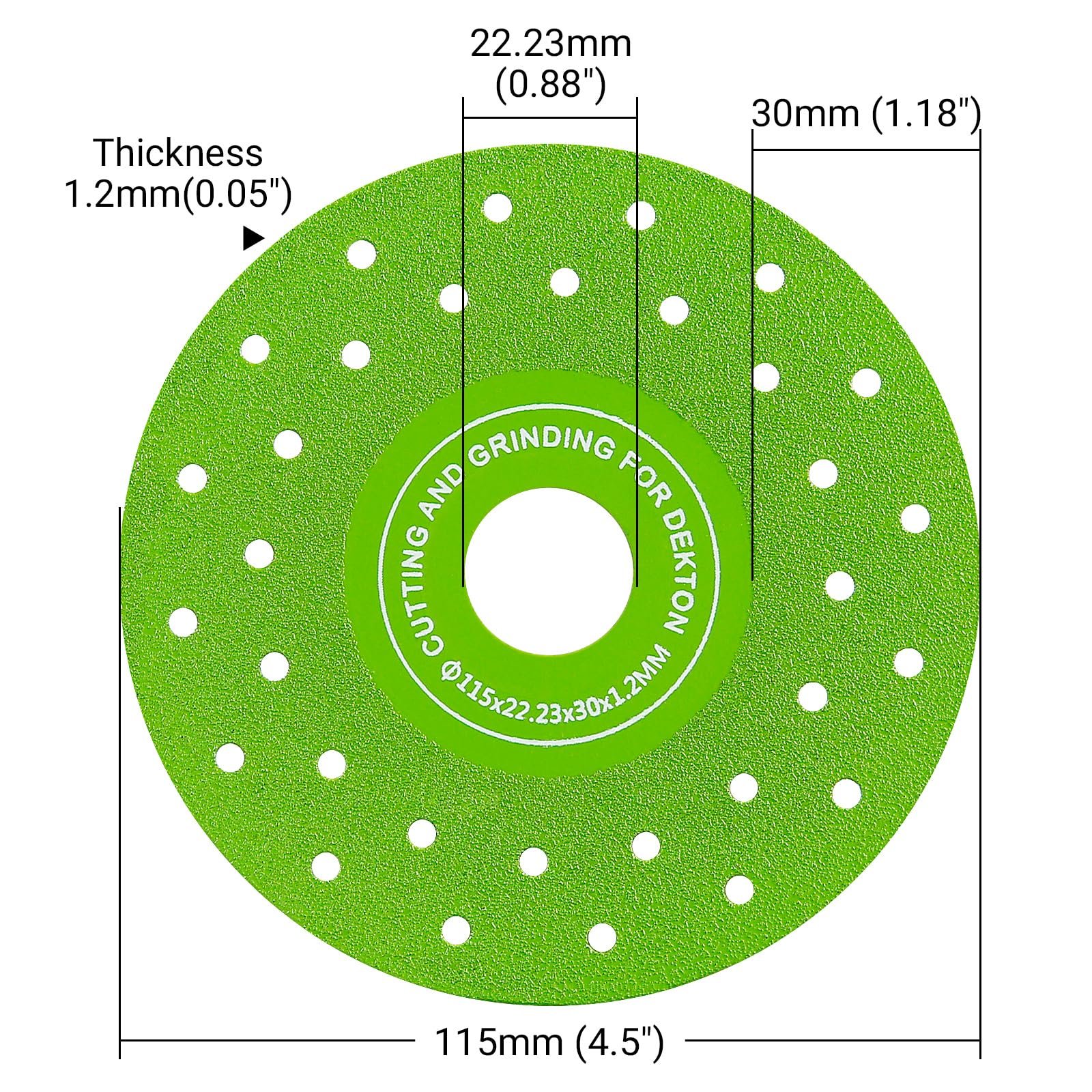 3PCS 115MM Ultra-Thin Vacuum Brazed Diamond Grinding Discs