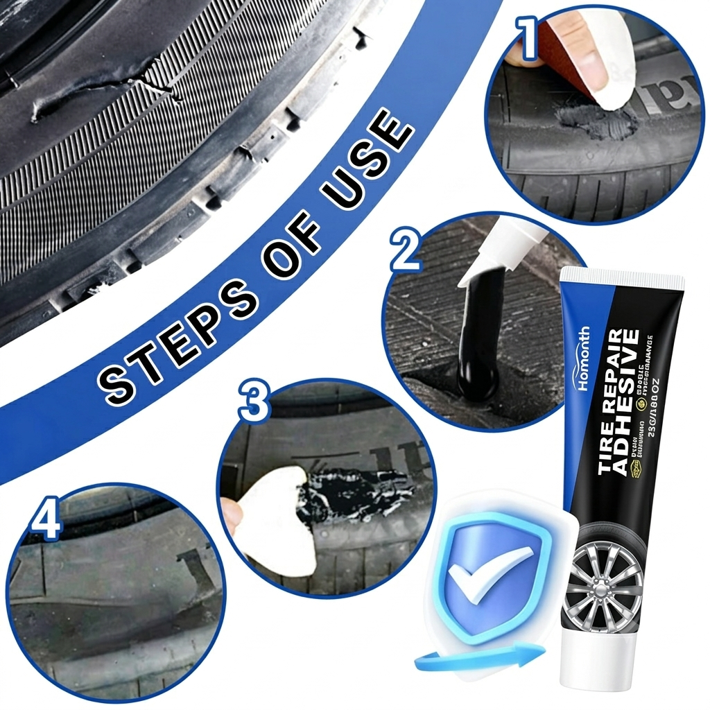 Weather-Resistant Waterproof Flexible Tire Repair Adhesive