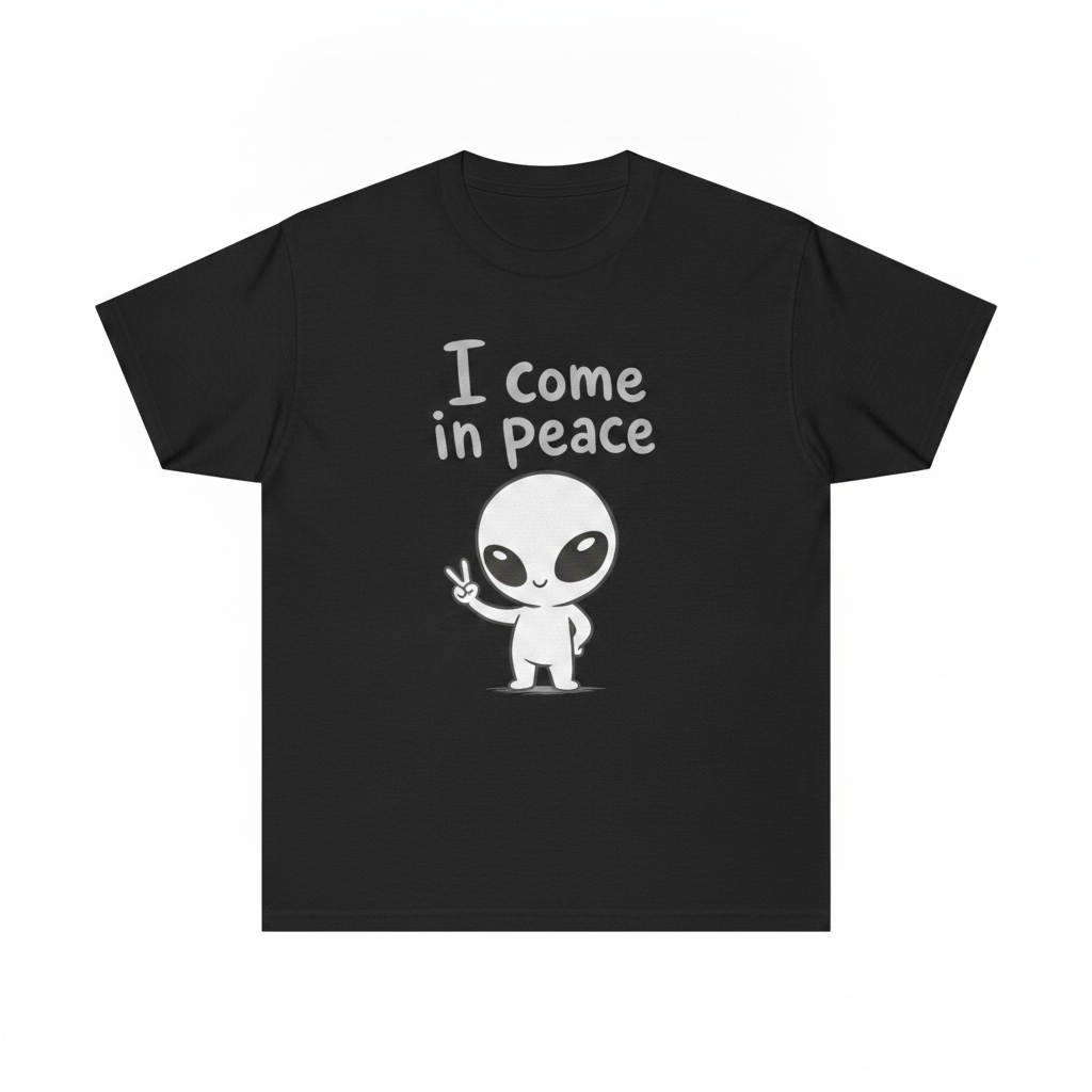 Cotton T-Shirt Unisex - I come in peace