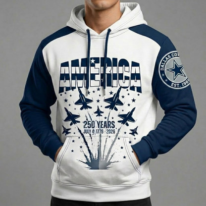 Dallas Cowboys US 250th Anniversary All Over Printed Hoodie Unisex Sizes