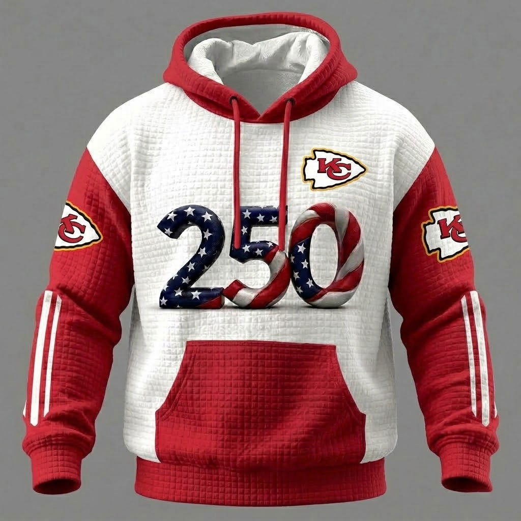 Kansas City Chiefs Waffle Texture Strike Hoodie
