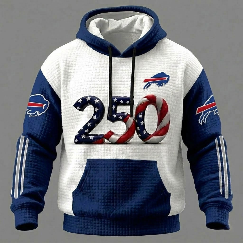 Buffalo Bills Waffle Texture Strike Hoodie