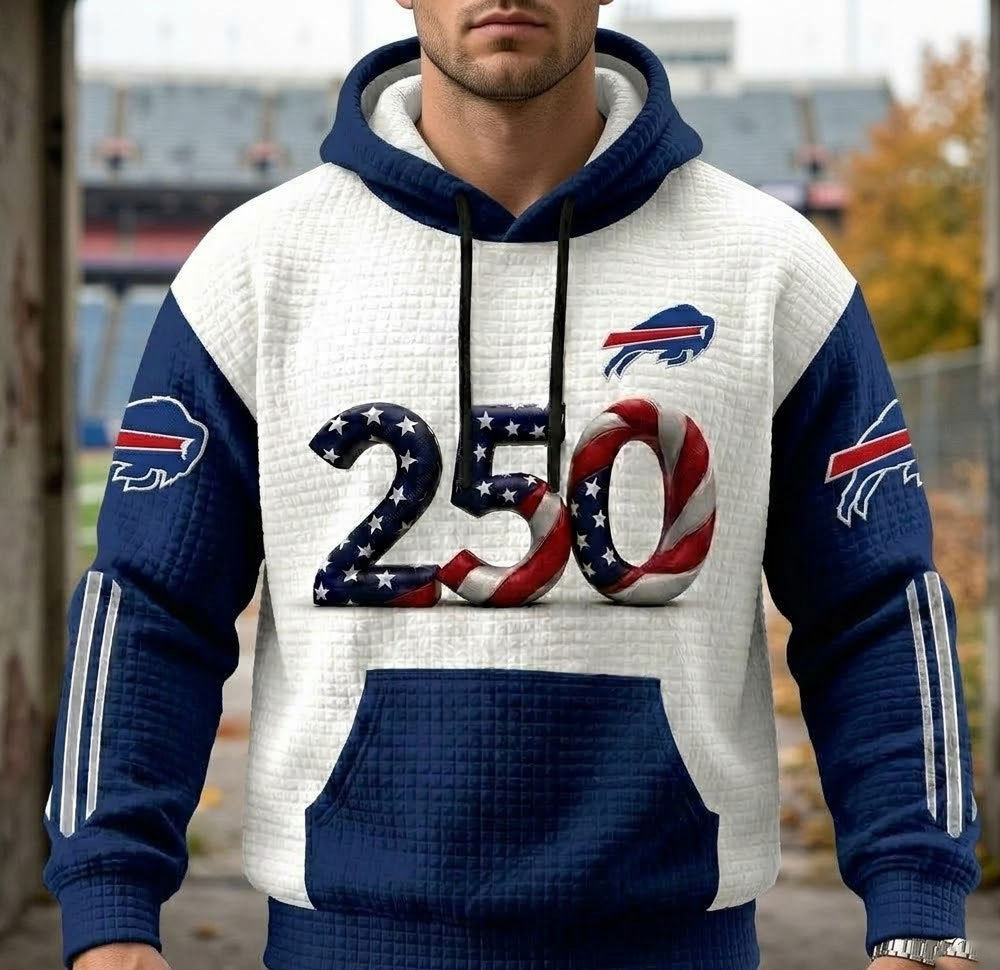 Buffalo Bills Waffle Texture Strike Hoodie