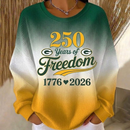 Green Bay Packers US 250th Anniversary Long Sleeves Dynamic Knit Sweater