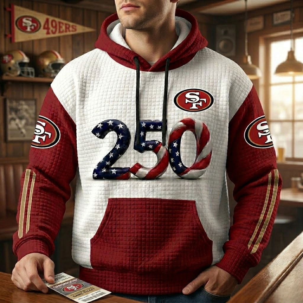 San Francisco 49ers Waffle Texture Strike Hoodie