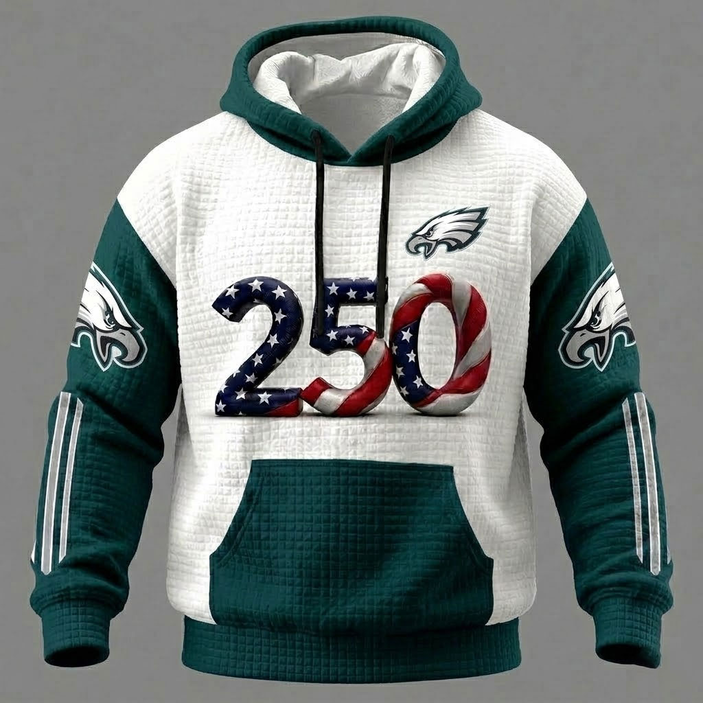 Philadelphia Eagles Waffle Texture Strike Hoodie