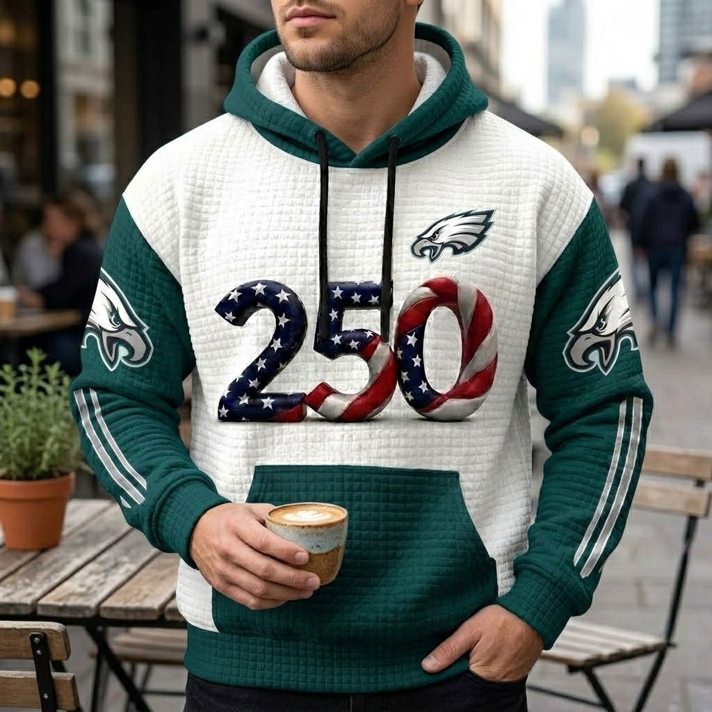 Philadelphia Eagles Waffle Texture Strike Hoodie
