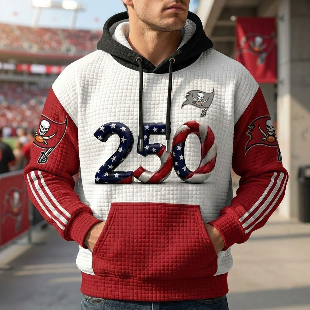 Tampa Bay Buccaneers Waffle Texture Strike Hoodie