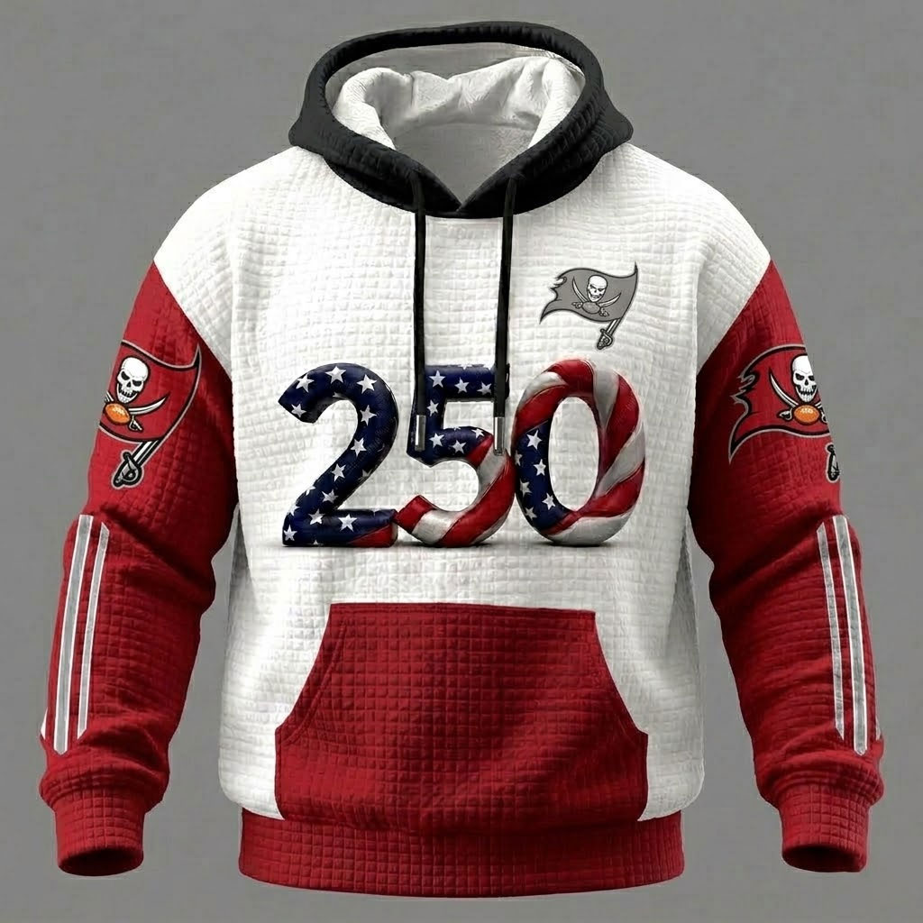 Tampa Bay Buccaneers Waffle Texture Strike Hoodie