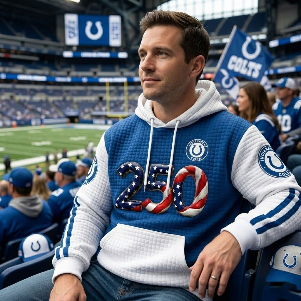 Indianapolis Colts Waffle Texture Strike Hoodie