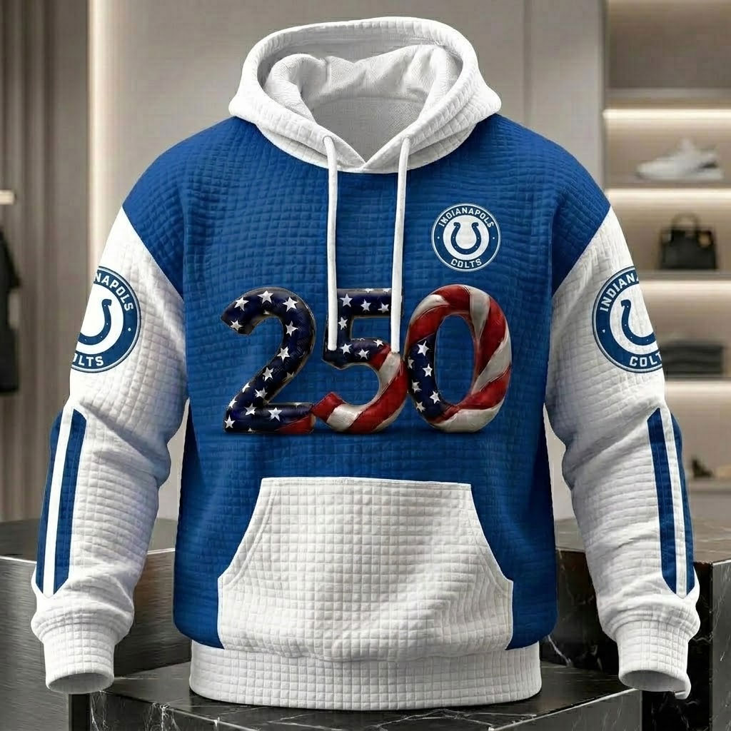 Indianapolis Colts Waffle Texture Strike Hoodie