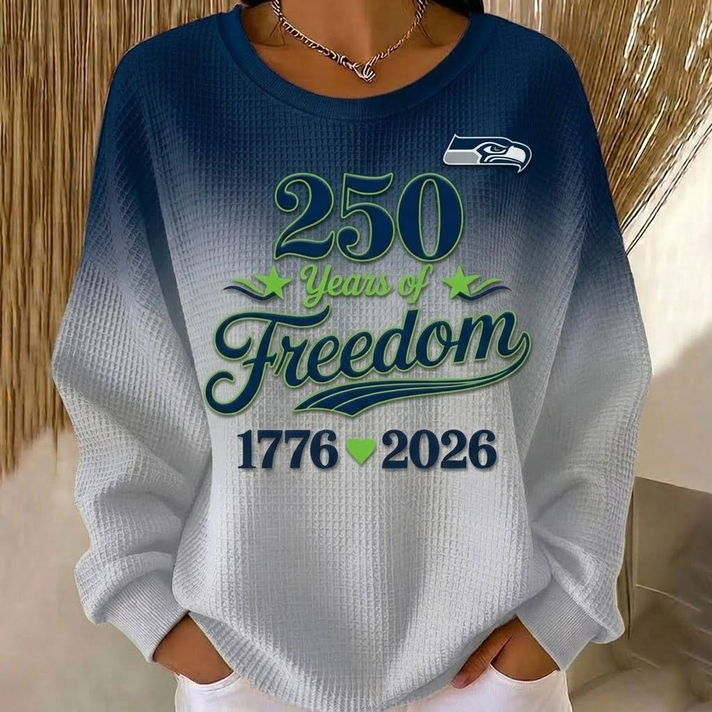 Seattle Seahawks US 250th Anniversary Long Sleeves Dynamic Knit Sweater