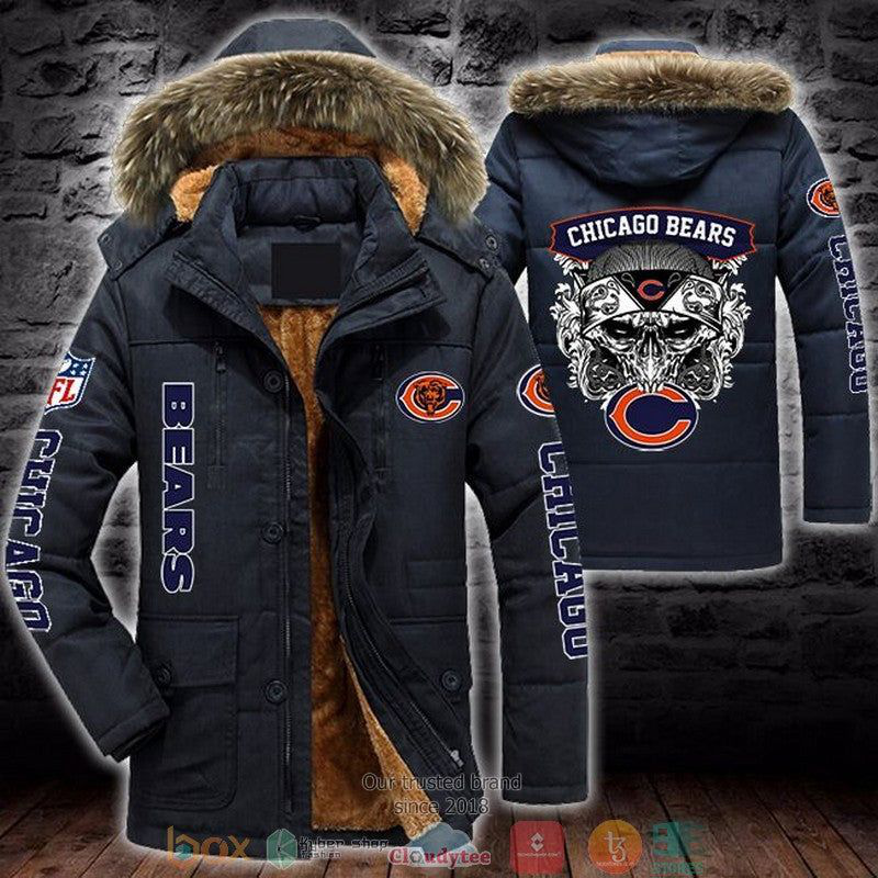 Chicago Bears New 2 Colors Limited Edition Warm Parka Jacket With Fur 