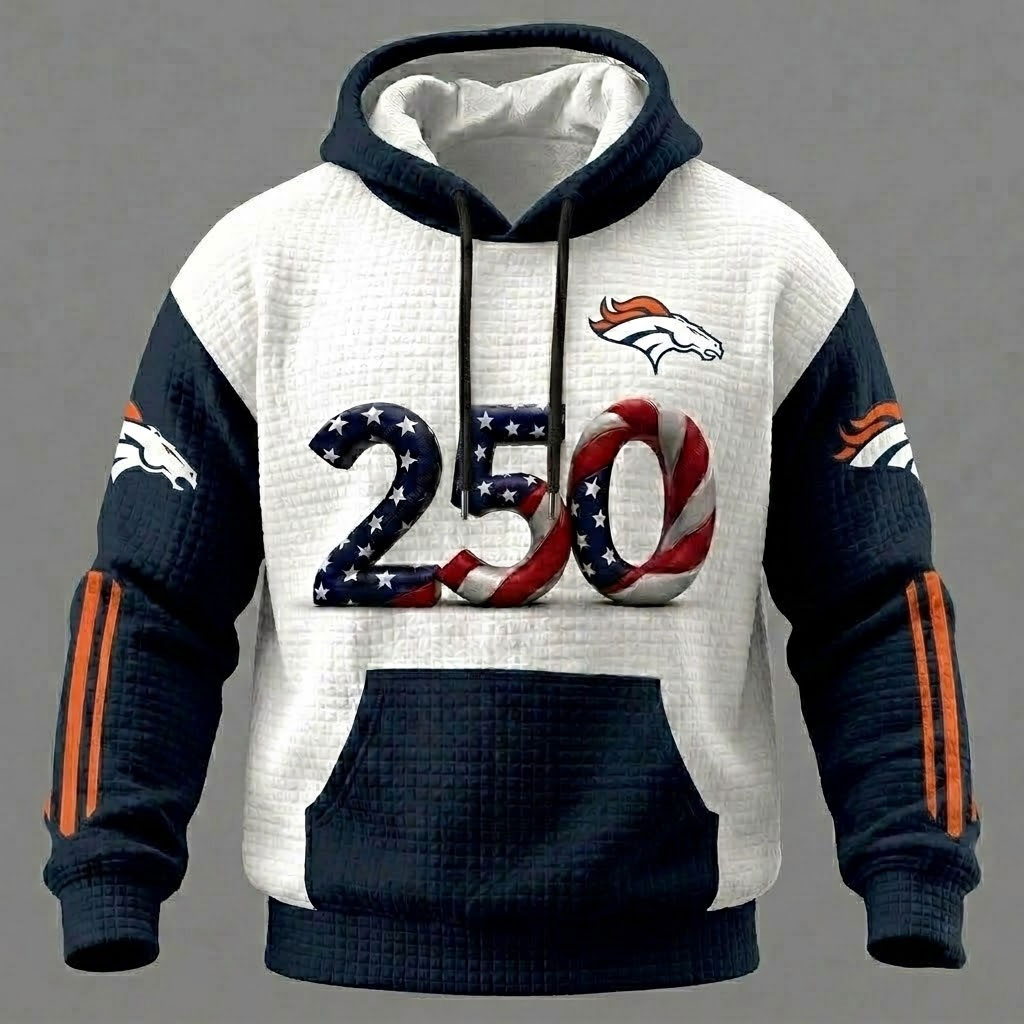 Denver Broncos Waffle Texture Strike Hoodie