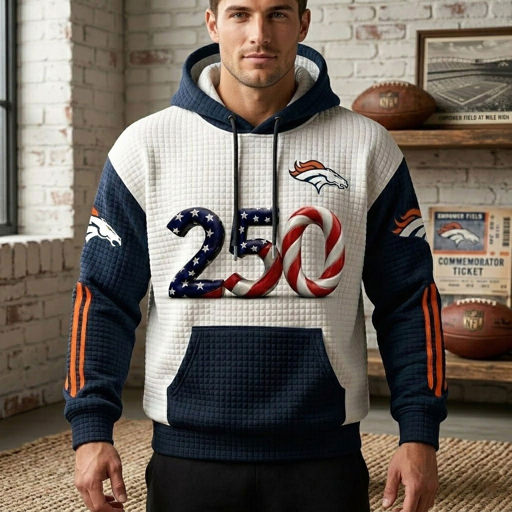 Denver Broncos Waffle Texture Strike Hoodie