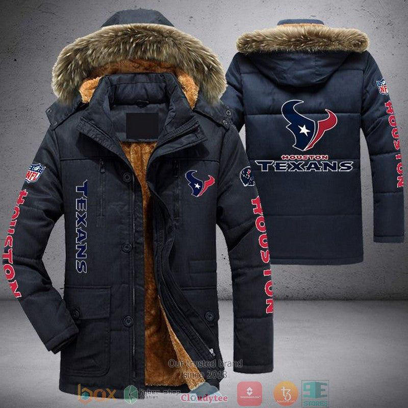 Houston Texans New 2 Colors Limited Edition Warm Parka Jacket With Fur Hood For Winter