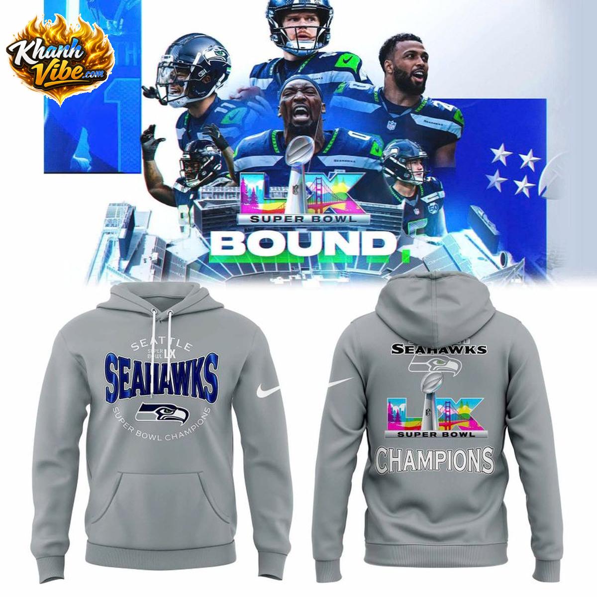 Seattle Seahawks Super Bowl LX 2026 Unisex Hoodie
