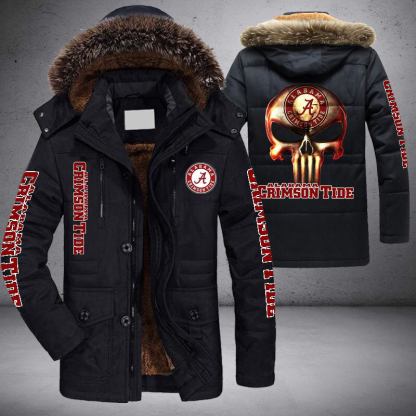 Alabama Crimson Tide New 2 Colors Limited Edition Warm Parka Jacket With Fur Hood For Winter
