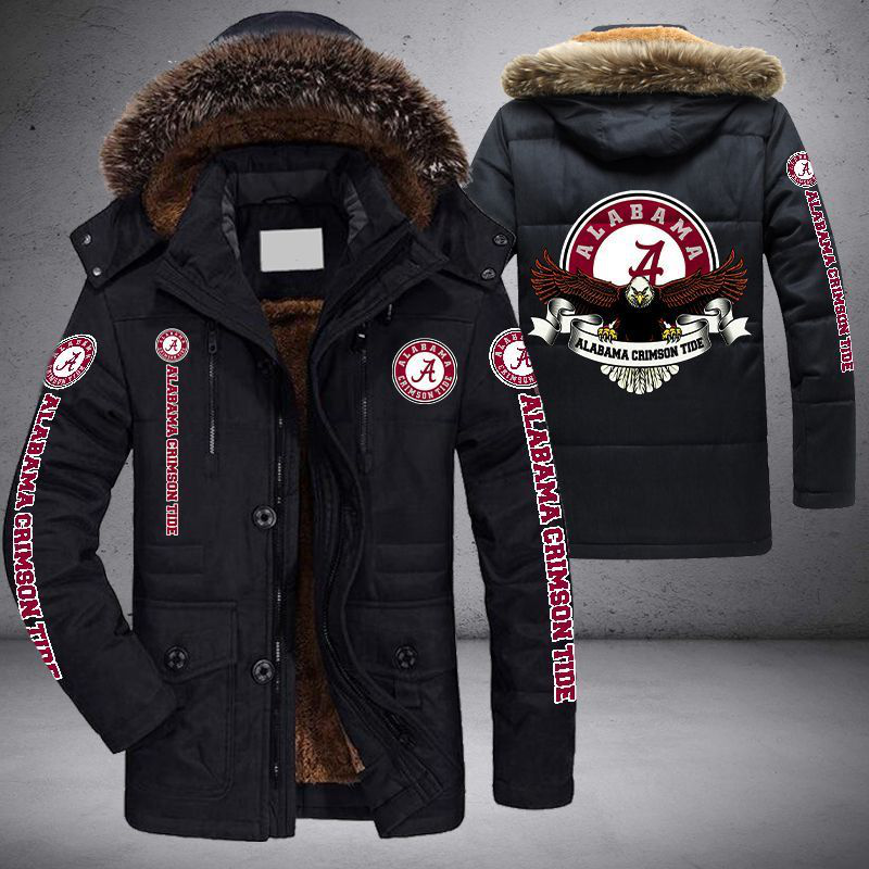 Alabama Crimson Tide New 2 Colors Limited Edition Warm Parka Jacket With Fur Hood For Winter