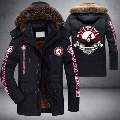 Alabama Crimson Tide New 2 Colors Limited Edition Warm Parka Jacket With Fur Hood For Winter