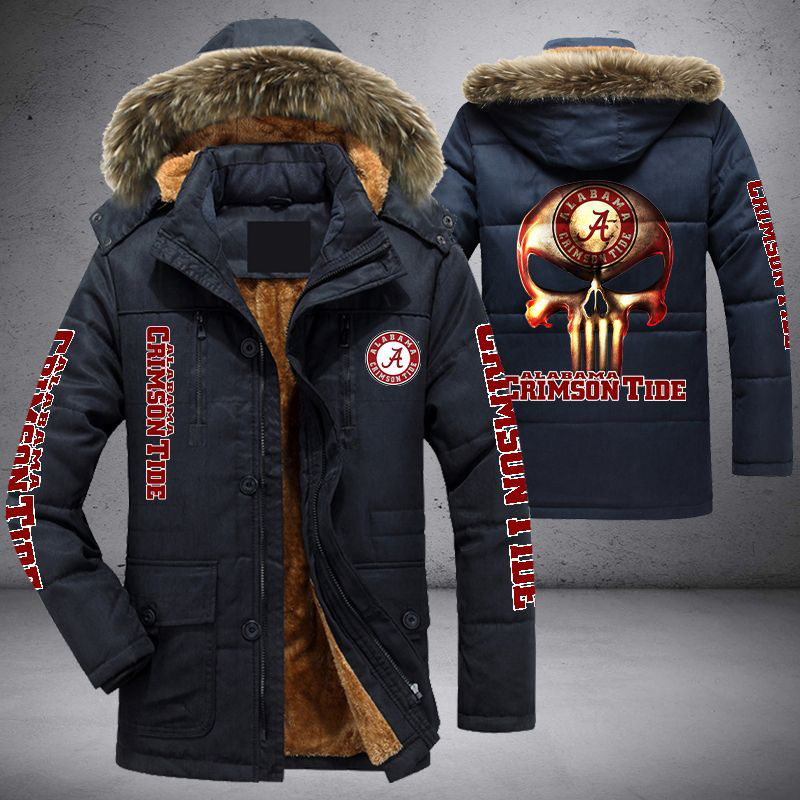 Alabama Crimson Tide New 2 Colors Limited Edition Warm Parka Jacket With Fur Hood For Winter