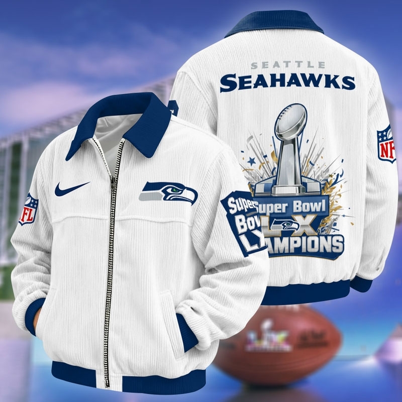 Seattle Seahawks Super Bowl LX 2026 Touchdown Classic Varsity Jacket GTS015325