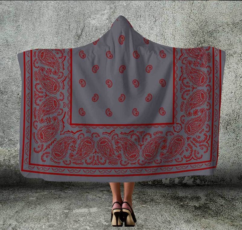 Bandana Design Hooded Blanket 