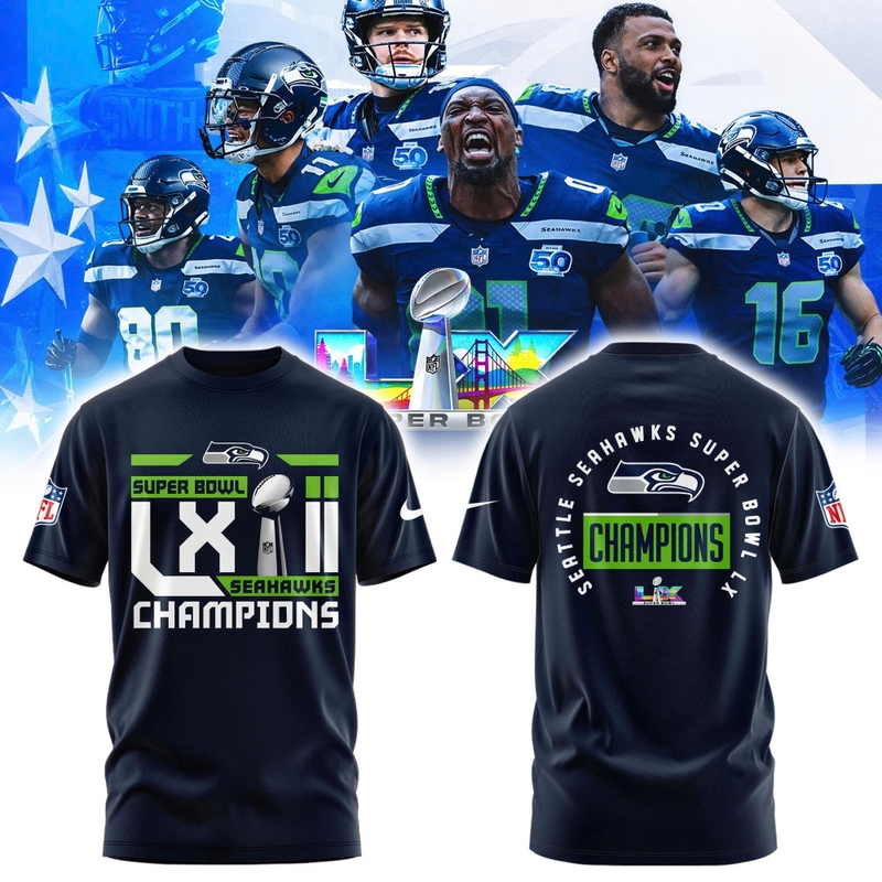 Seattle Seahawks Super Bowl LX 2026 T-shirt