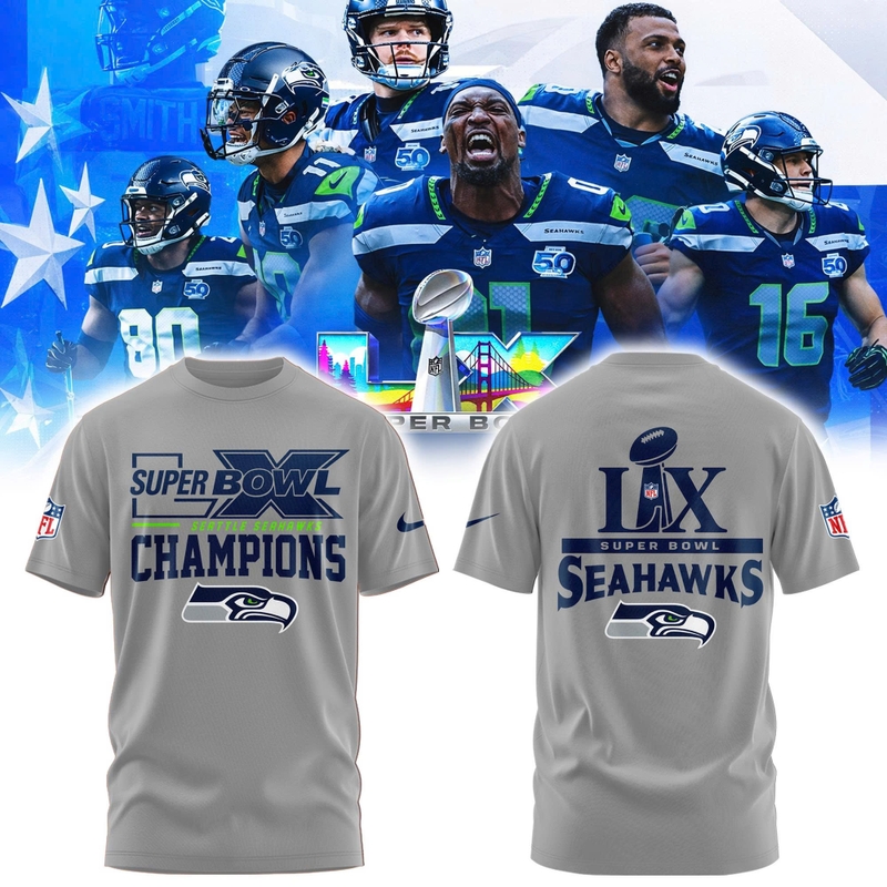 Seattle Seahawks Super Bowl LX 2026 T-shirt