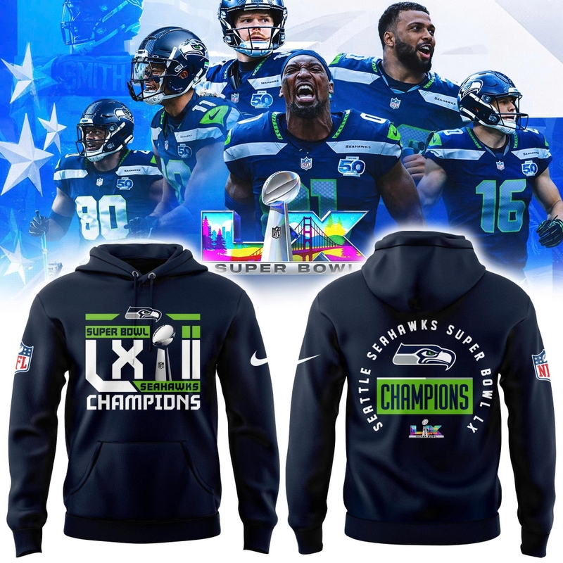 Seattle Seahawks Super Bowl LX 2026 Unisex Hoodie