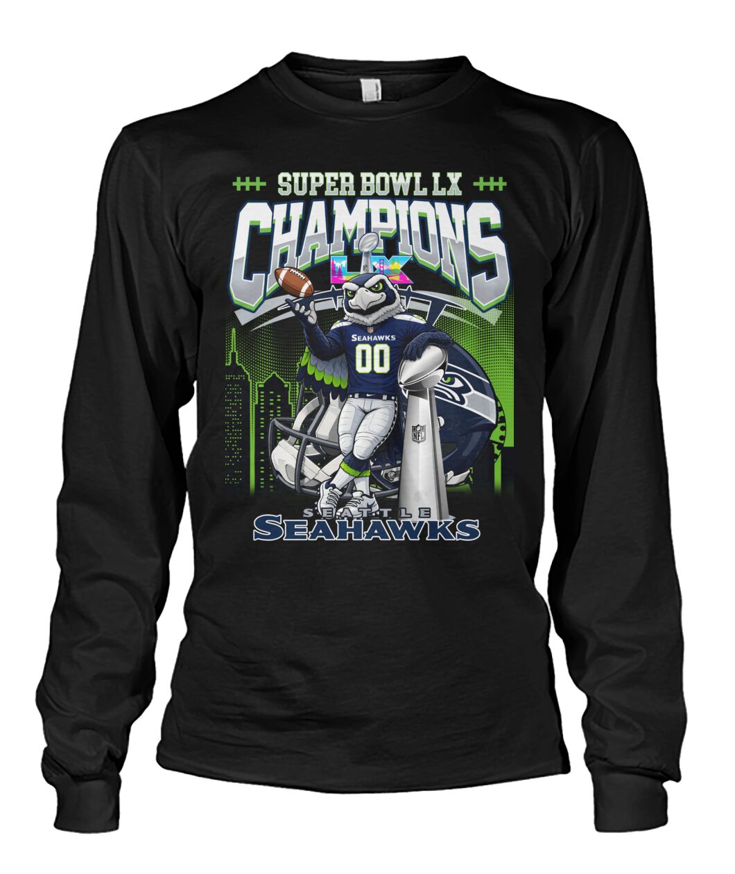 Seattle Seahawks Super Bowl LX 2026 T-shirt 2D