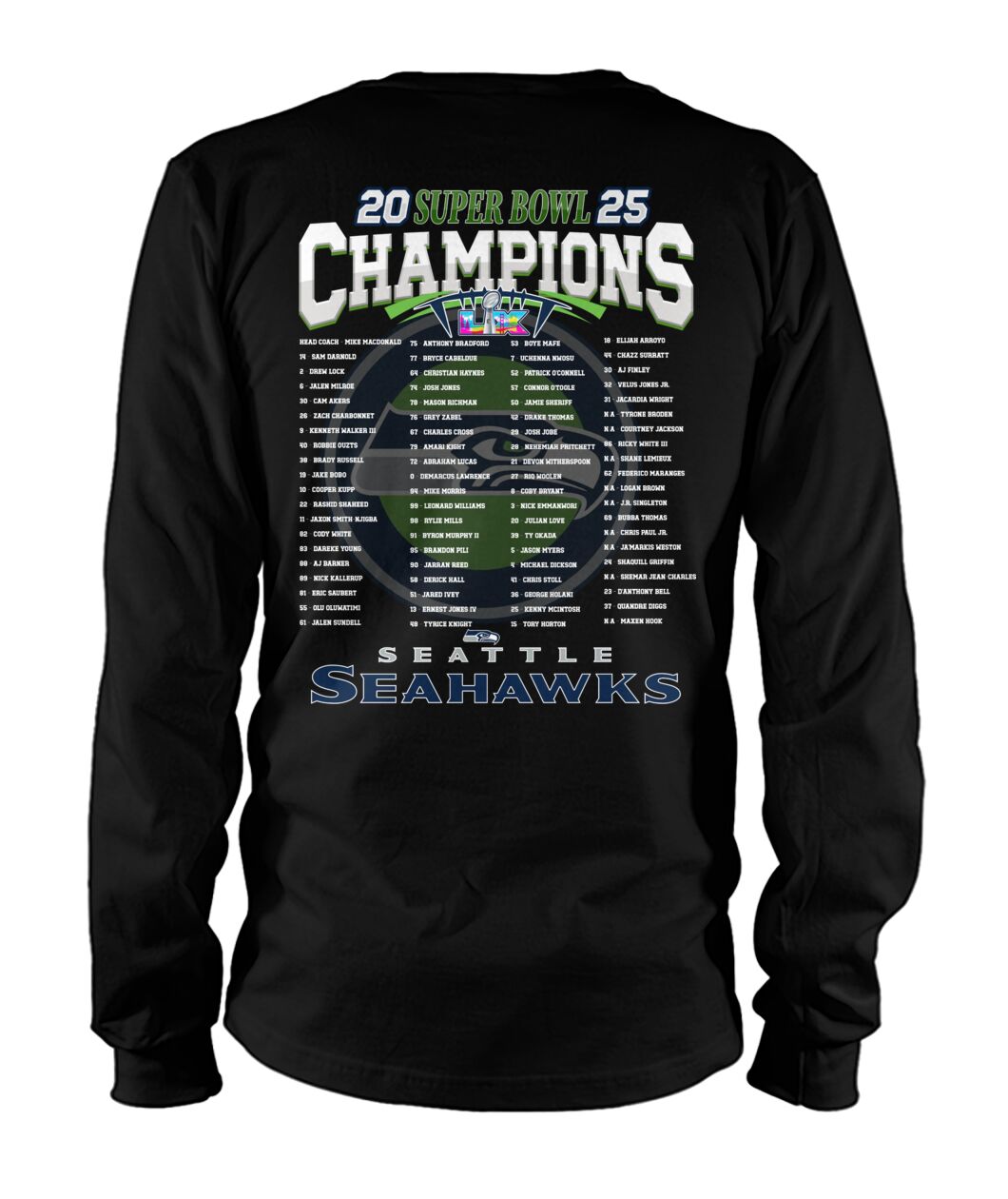 Seattle Seahawks Super Bowl LX 2026 T-shirt 2D