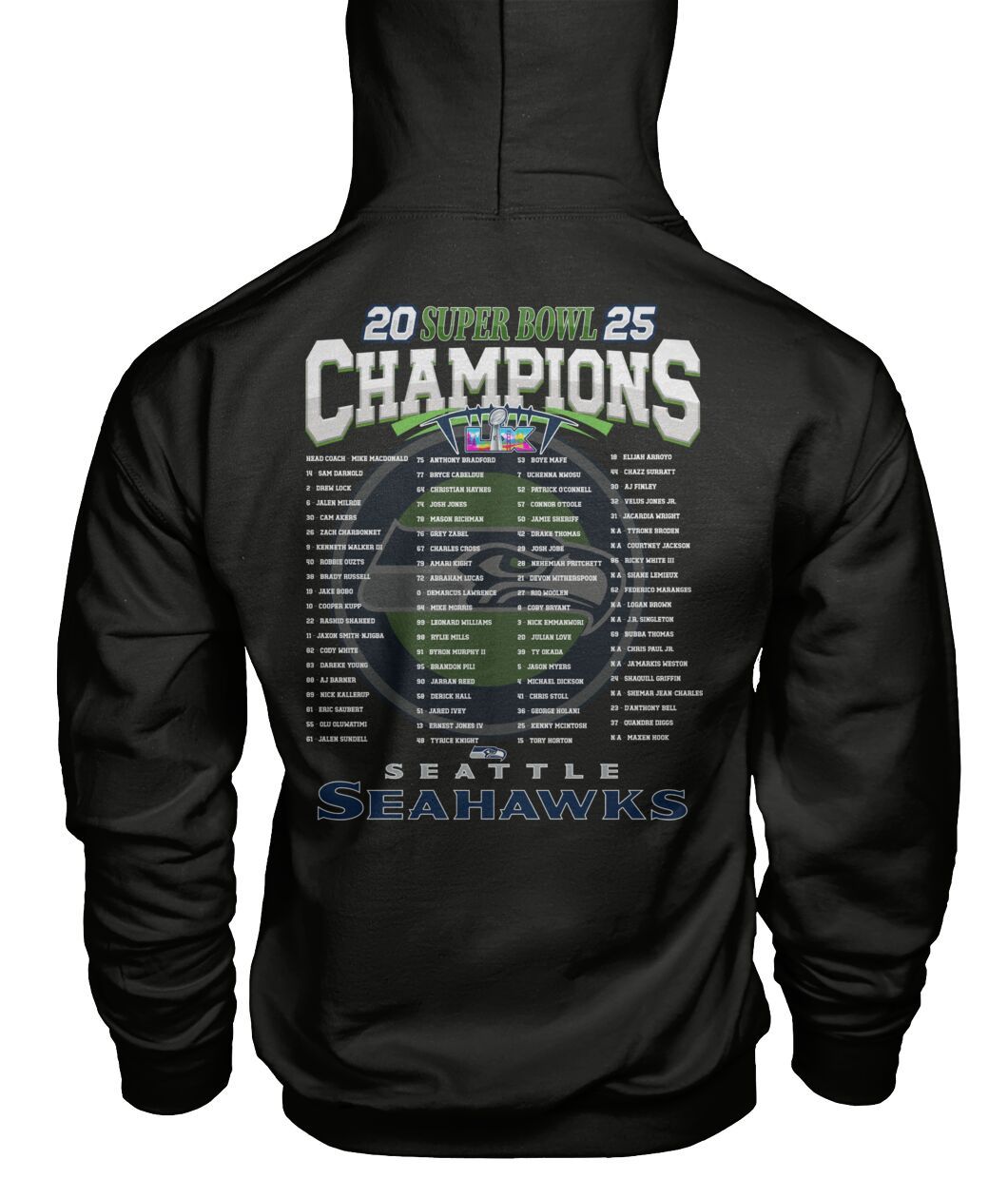 Seattle Seahawks Super Bowl LX 2026 T-shirt 2D