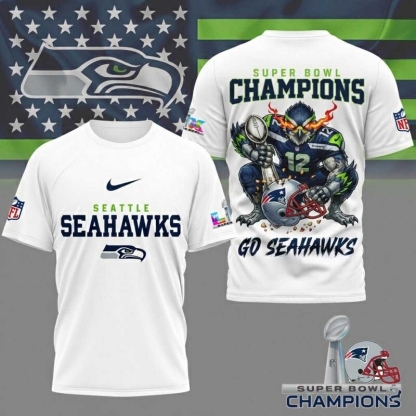 Seattle Seahawks Super Bowl LX 2026 T-shirt