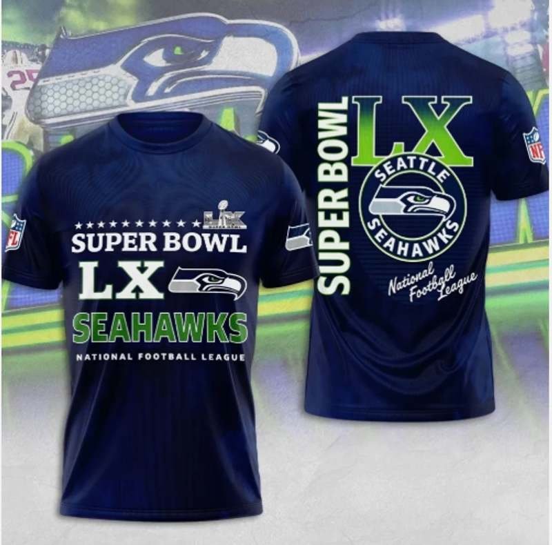 Seattle Seahawks Super Bowl LX 2026 T-shirt