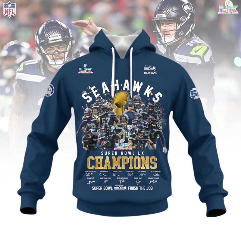 Seattle Seahawks Super Bowl LX 2026 Unisex Hoodie