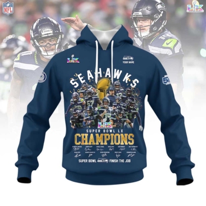 Seattle Seahawks Super Bowl LX 2026 Unisex Hoodie