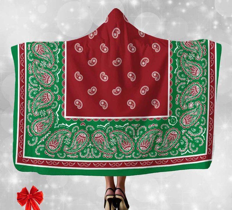 Bandana Design Hooded Blanket 