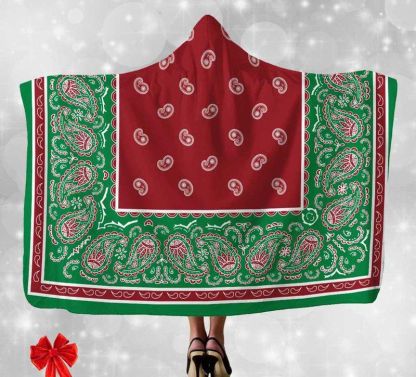 Bandana Design Hooded Blanket 