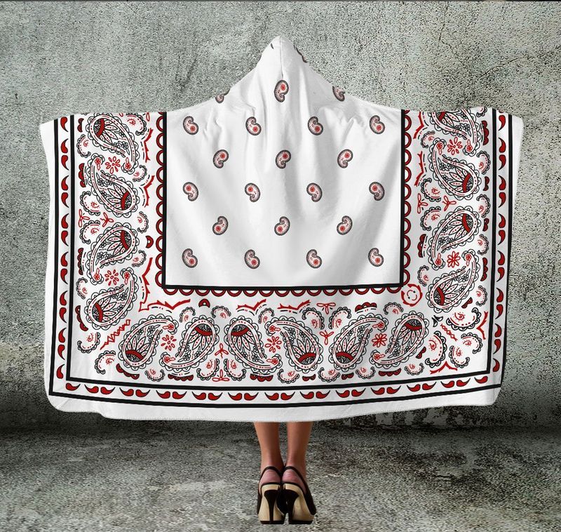 Bandana Design Hooded Blanket 