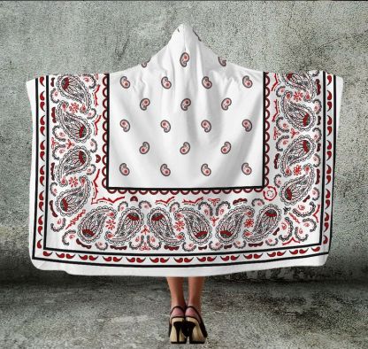 Bandana Design Hooded Blanket 