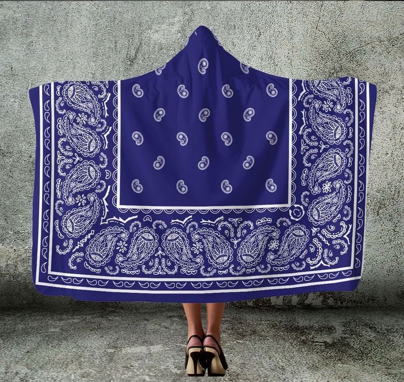 Bandana Design Hooded Blanket 