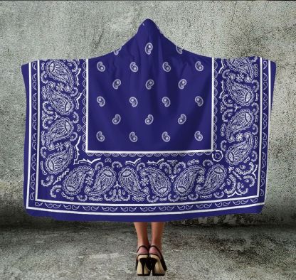 Bandana Design Hooded Blanket 