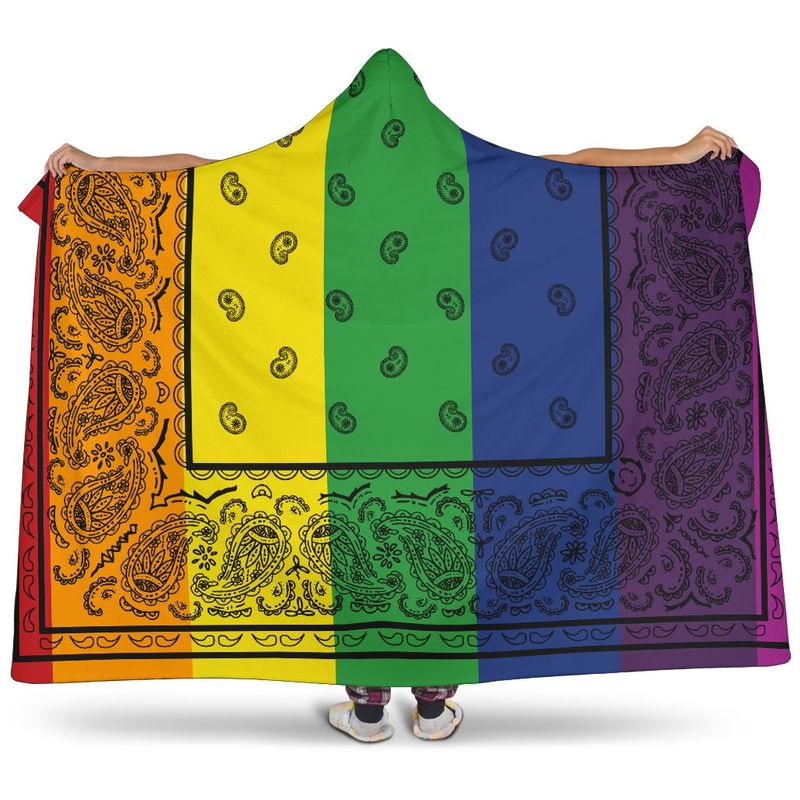 Bandana Design Hooded Blanket 
