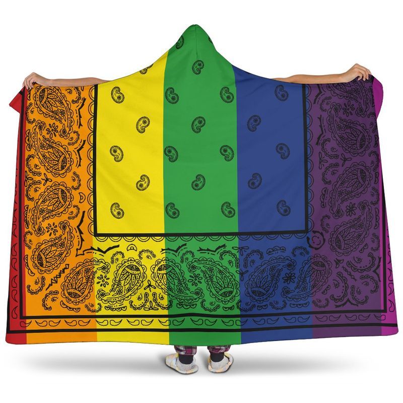 Bandana Design Hooded Blanket 