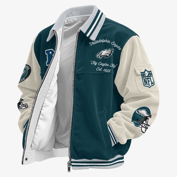 Philadelphia Eagles Touchdown Classic Varsity Jacket GTS015050
