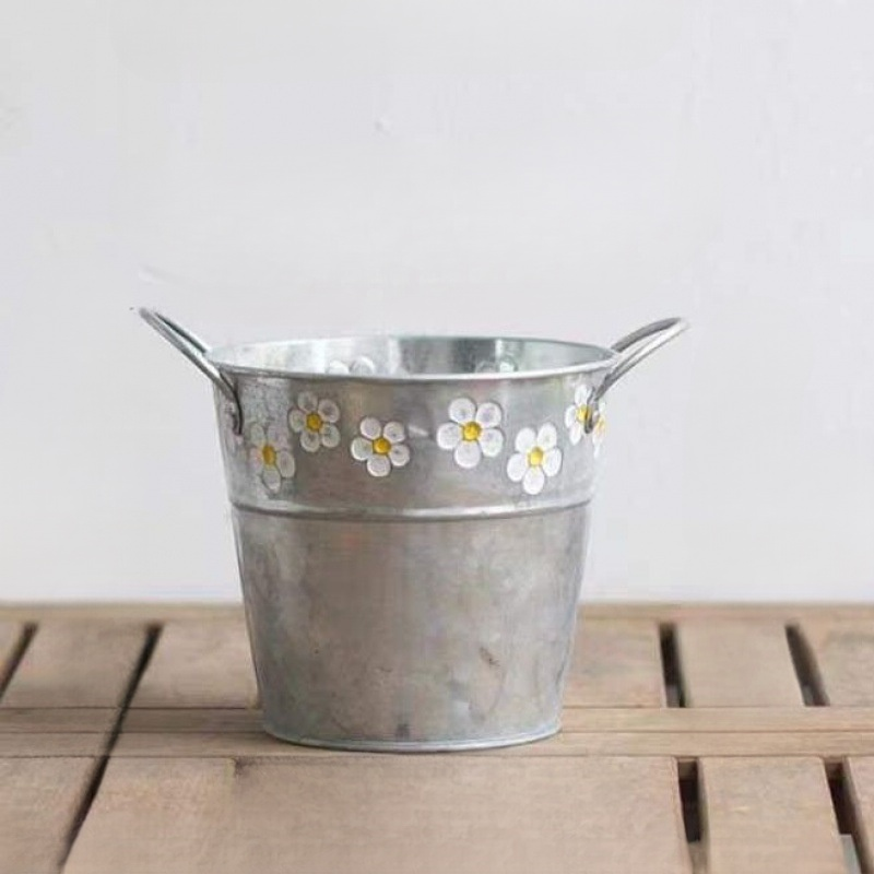 Stylish Iron Flower Container for Succulents and Floral Arrangements