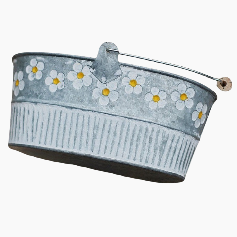 Stylish Iron Flower Container for Succulents and Floral Arrangements